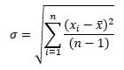 std deviation