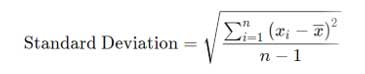 standard deviation formula