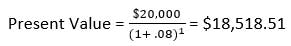 present value 1